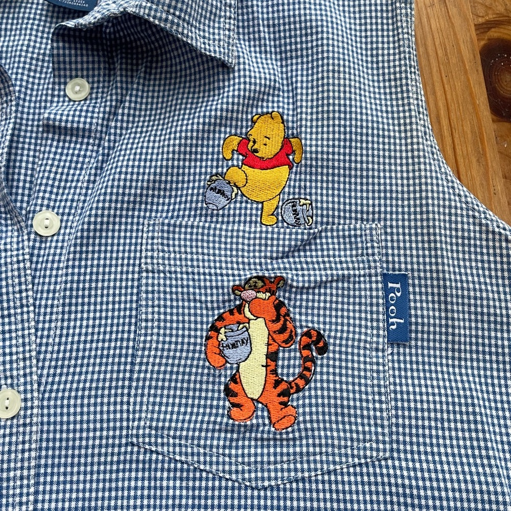 Disney Winnie the Pooh womans gingham Shirt